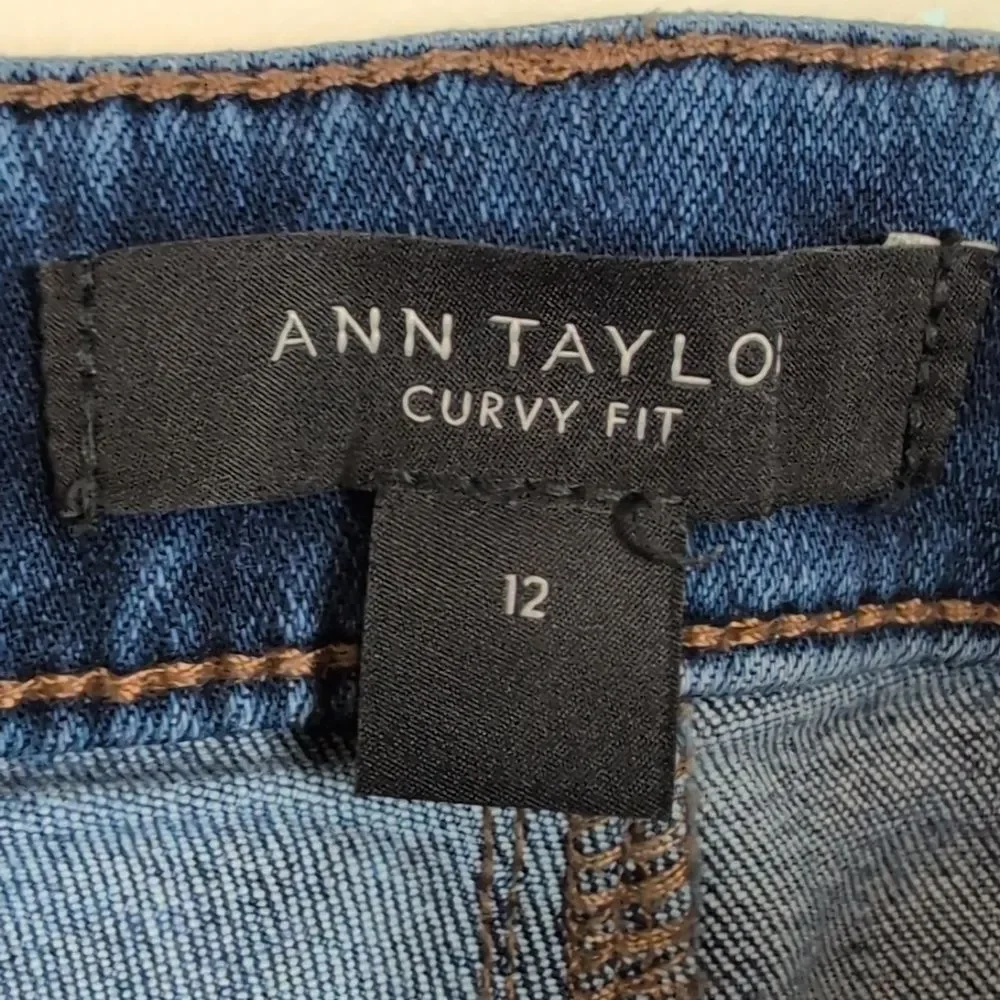Classic Ann Taylor The Skinny Curvy Fit Blue Women's Jeans Size 12